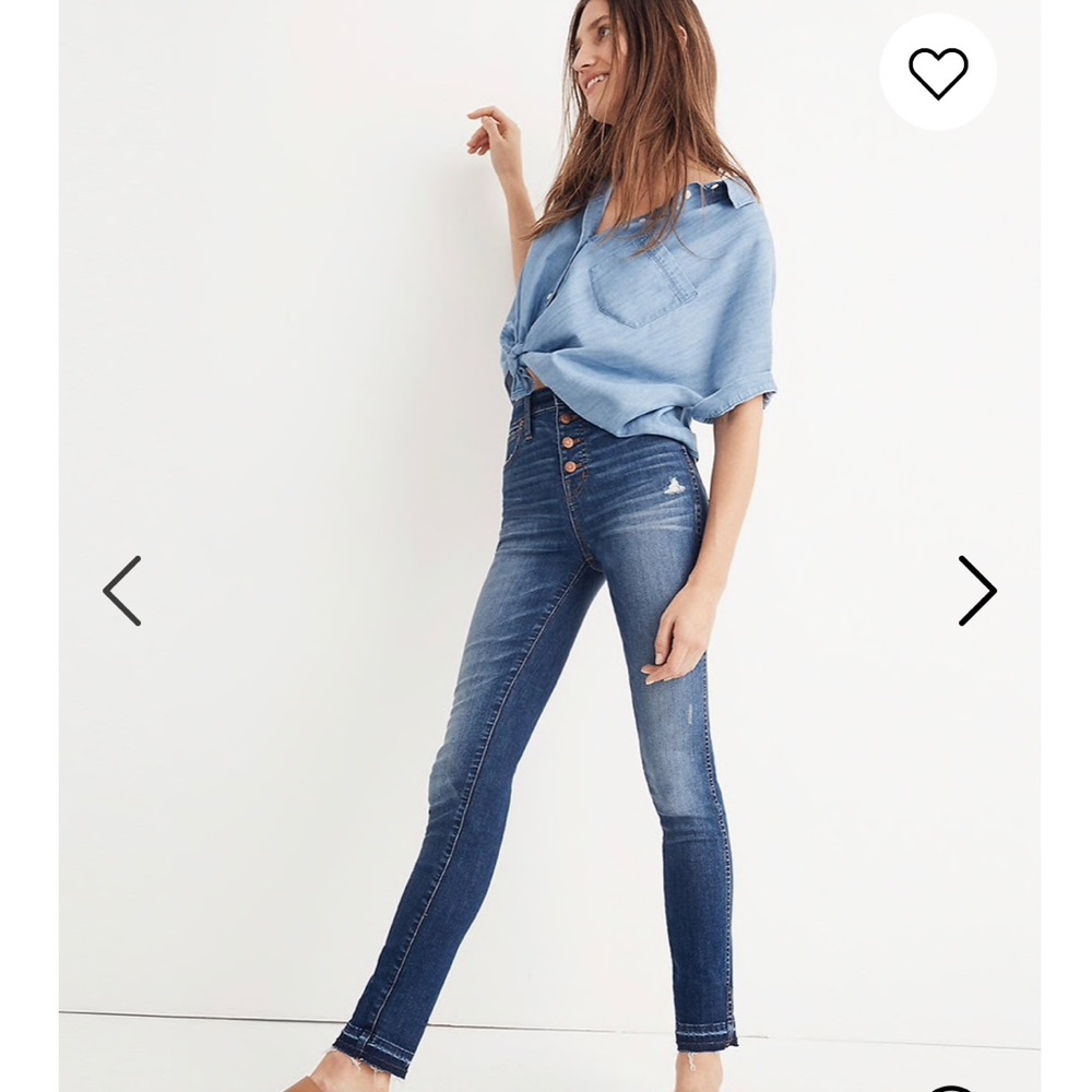 Madewell high rise skinny jeans